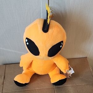 Punk Vibrant Orange Plush with Black Details